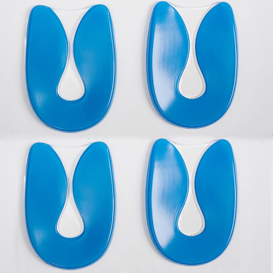 TEMU 4pcs Set Of Soft U-shaped Heel Pads, Heel Protection Pads, Heel Cushioning, High Heel Adjustment Half-size Inserts, Comfortable Anti-slip Insoles
