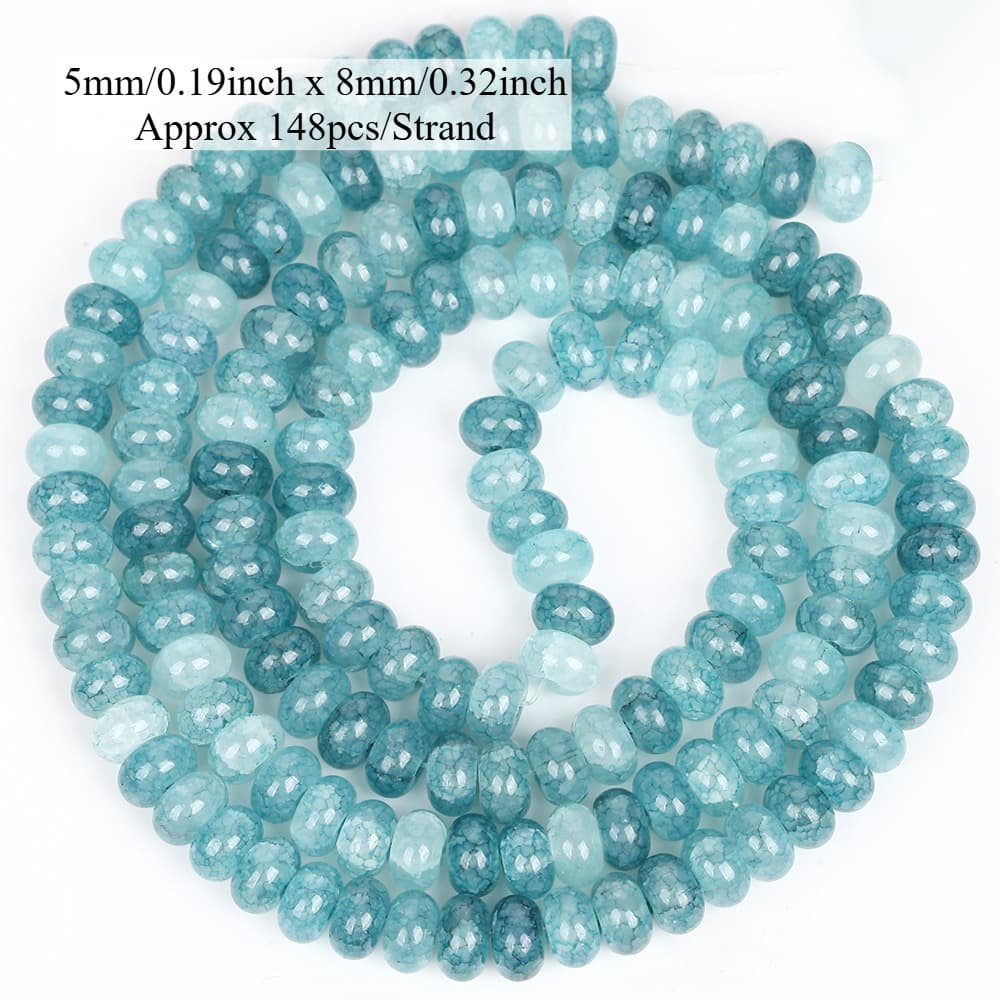 TEMU 5x8mm 148pcs Natural Stone Beads Multicolor Rondelle Loose Beads For Jewelry Making Diy Necklace Bracelet Earring Accessories Gifts For Women