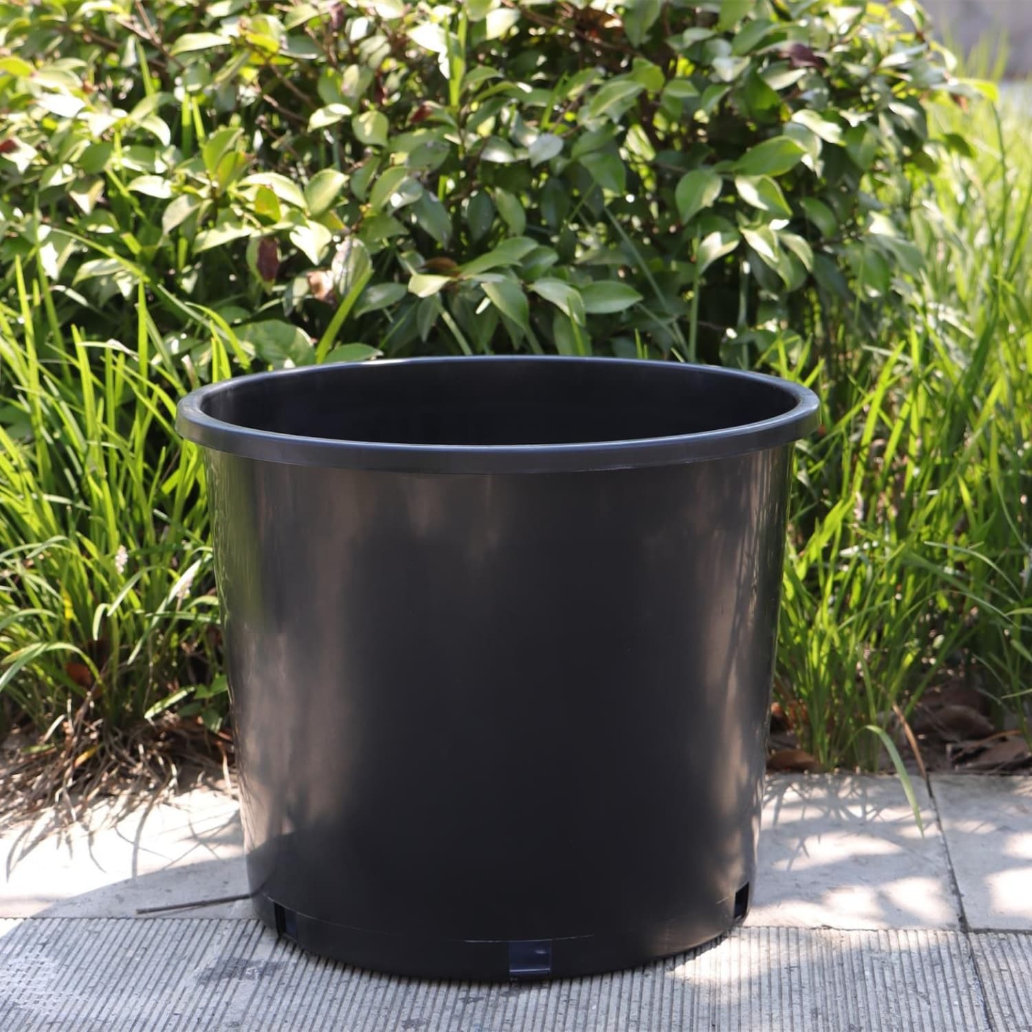 TEMU Round 15 Gallon Plastic Garden Planter Pots Black Thermoformed Nursery Pot 10 Pack Black For Indoor Outdoor Plants Seedlings Flowers Vegetables Gardening Gift,home Decor