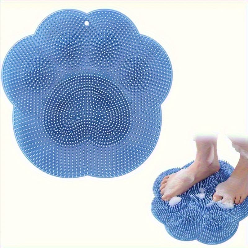 TEMU 1pc Silicone Mat For Scrubbing - Slip-resistant, Easy To Clean Bath Massage Pad Designed Exfoliation And Relaxation