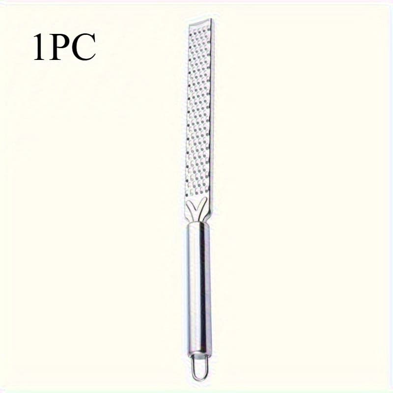 TEMU 1/ 2pcs Multifunctional Long-handled Stainless Steel Lemon Grater And Cheese Grinding, Suitable For Fruits Such As Citrus Lemons, Chocolate And Cheese - Gadget For