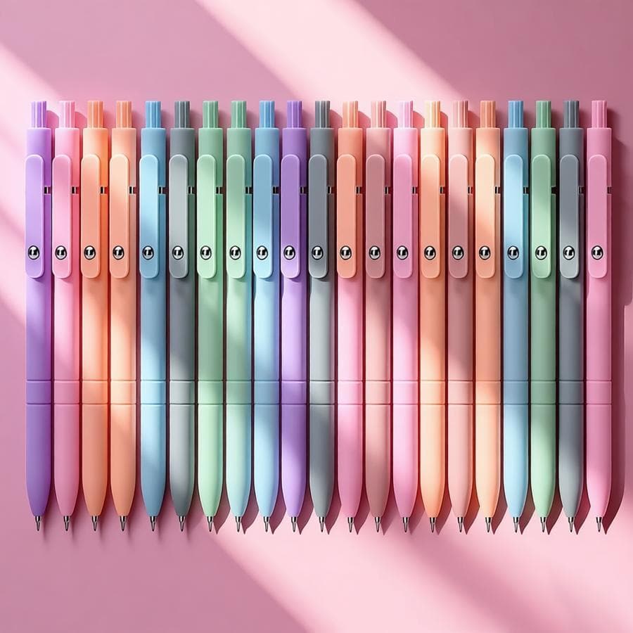 TEMU Set Of 21 Gel Pens Featuring Black Ink, For Effortless Writing, Designed For Journaling And Note-taking, Office And School Supplies Gifts Suitable For Men And Women