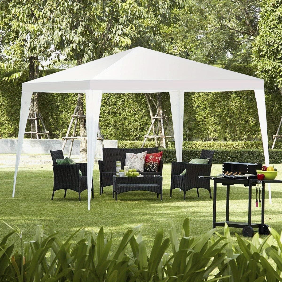 TEMU 10x10/ 10x20/ 10x30 Feet Outdoor Canopy Tent, Wedding Party Tent With 16 Stakes And 8 Wind Ropes, Yard Enclosed For Events, Parties, Backyard