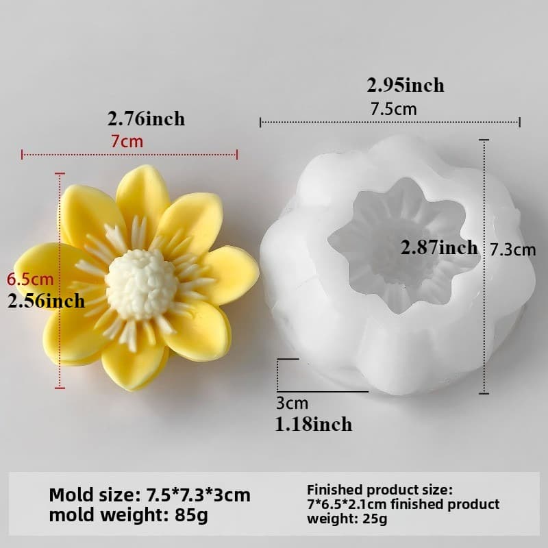TEMU 3d Lotus Silicone Mold | Handmade Flower Candle, Aromatherapy, Gypsum, Mold | Crafts, Cement Casting Tools, Valentine's Day Gift, Festival Decorations And Wedding Ornaments