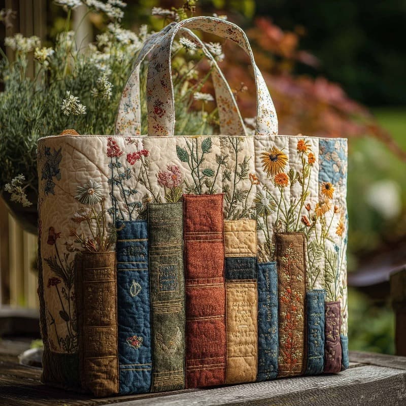 TEMU Quilted Tote Bag Applicable : Abstract Floral Printed Handbag, , Machine Washable Multifunctional Bag, Neutral Color Tone, Quilted Sauce Pattern, Suitable For Daily Leisure Occasions
