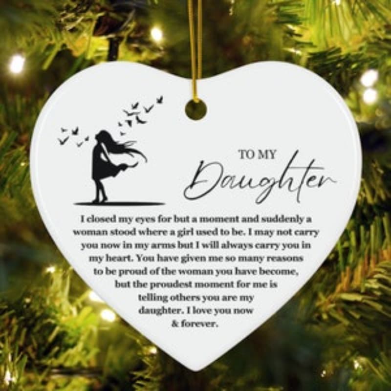 TEMU Single Ornament For Daughters, A Christmas Decoration, A Gift From Parents, Not In A Box