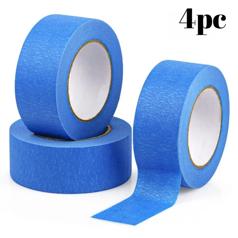 TEMU 4pcs Professional Blue Painter's Tape, With No Residue, Multi-surface Blue Masking Tape, Suitable For Painting And Diy