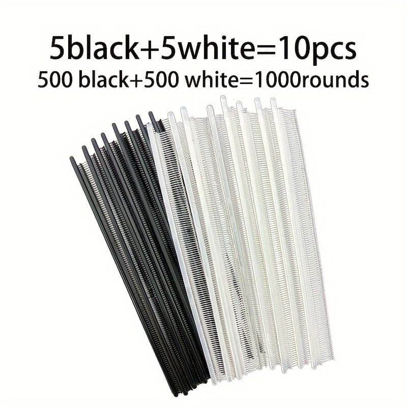 TEMU Gun Fasteners Kit: 1000pcs Extra Fine 0.18 Inch Fasteners, Includes 500 Black & 500 White (not For Standard Use)
