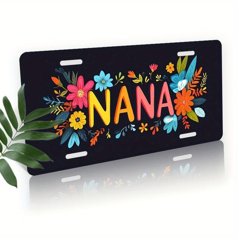 TEMU License Plate Covers & Frames, With Floral Decorations For Decorative Front, Waterproof For Decoration Iron License Plate Covers & Frames Cover For Men Women, 12 X 6