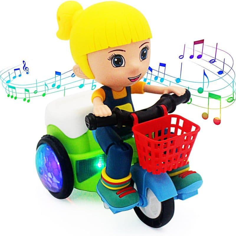 TEMU Kids' Toys, Toddler Toys, Toy Car, Cartoon Motorcycle Vehicle Stunt Performance, Music, Toy 2+, Birthday/holiday/christmas Gifts Idea For Kids For 2+ Year Old Boys Girls