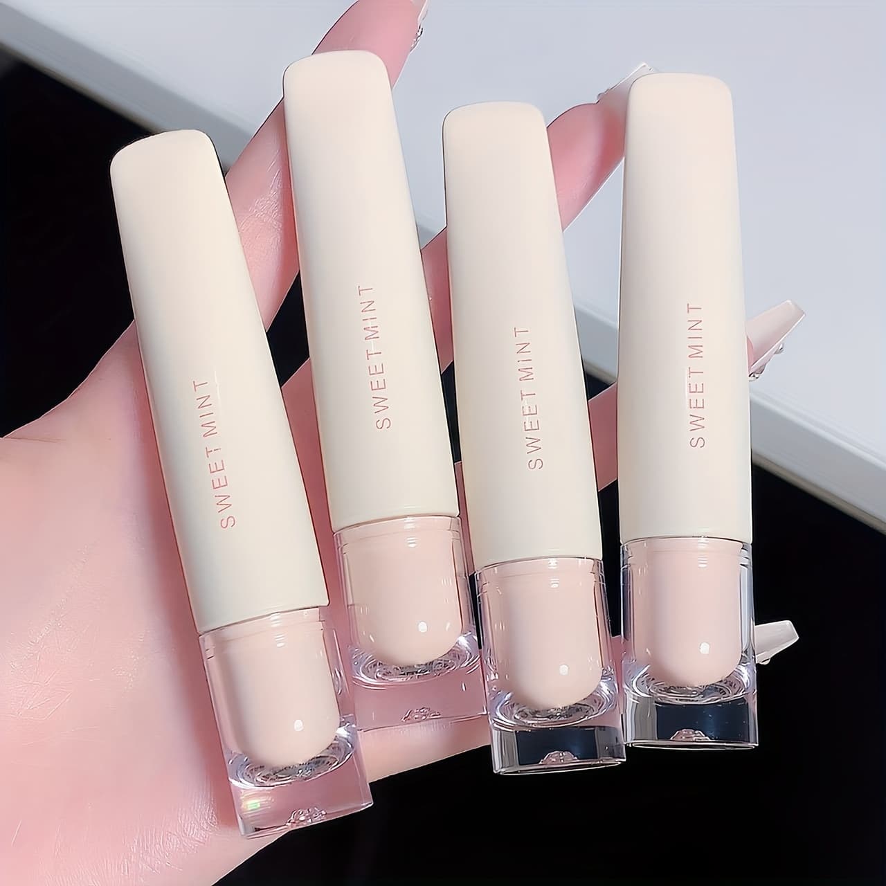 TEMU 4pcs Gifts For Women Lip Oil Sets Moisturizing Waterproof Long-lasting Glossy Lip Gloss 01# 02# 03# 04#