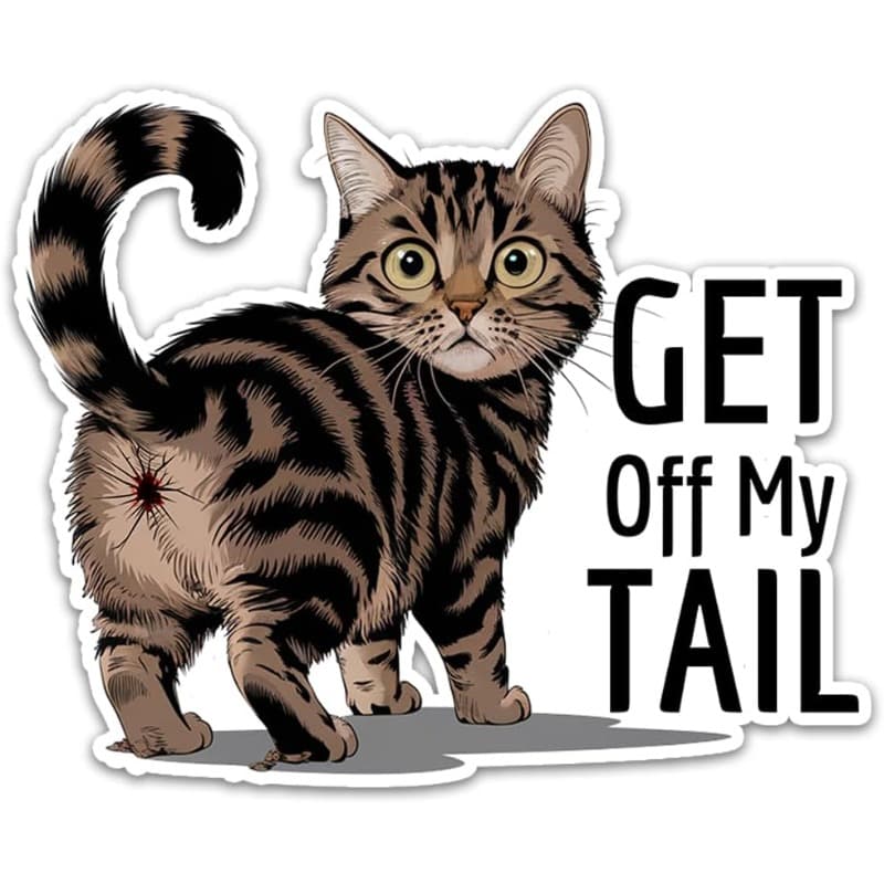 TEMU Funny Cat "" Sticker - Vinyl - For Cars, Walls, Laptops, Cellphones, Trucks, 5 Inches