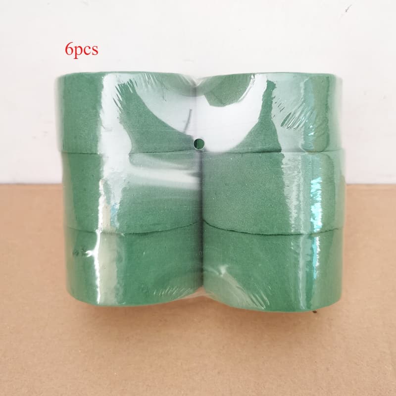 TEMU 6pcs 4.72ft X 1.57ft Round Floral Foam, For Flower Arranging, For Weddings, Birthday Gifts, Crafts, And Garden Decor