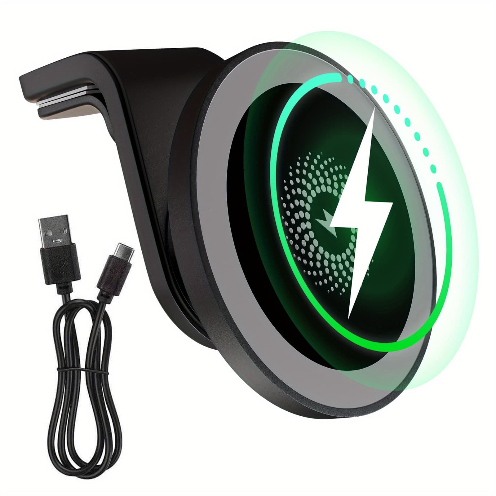 TEMU 15w Fast Magnetic Wireless Car Charger Mount, Vehicle Phone Holder For Iphone 17/17 Air 16/16 Pro/16 Plus/16 Pro Max/15/14/13/12 Series, Compatible With For And Phones, Supports Multiple Devices