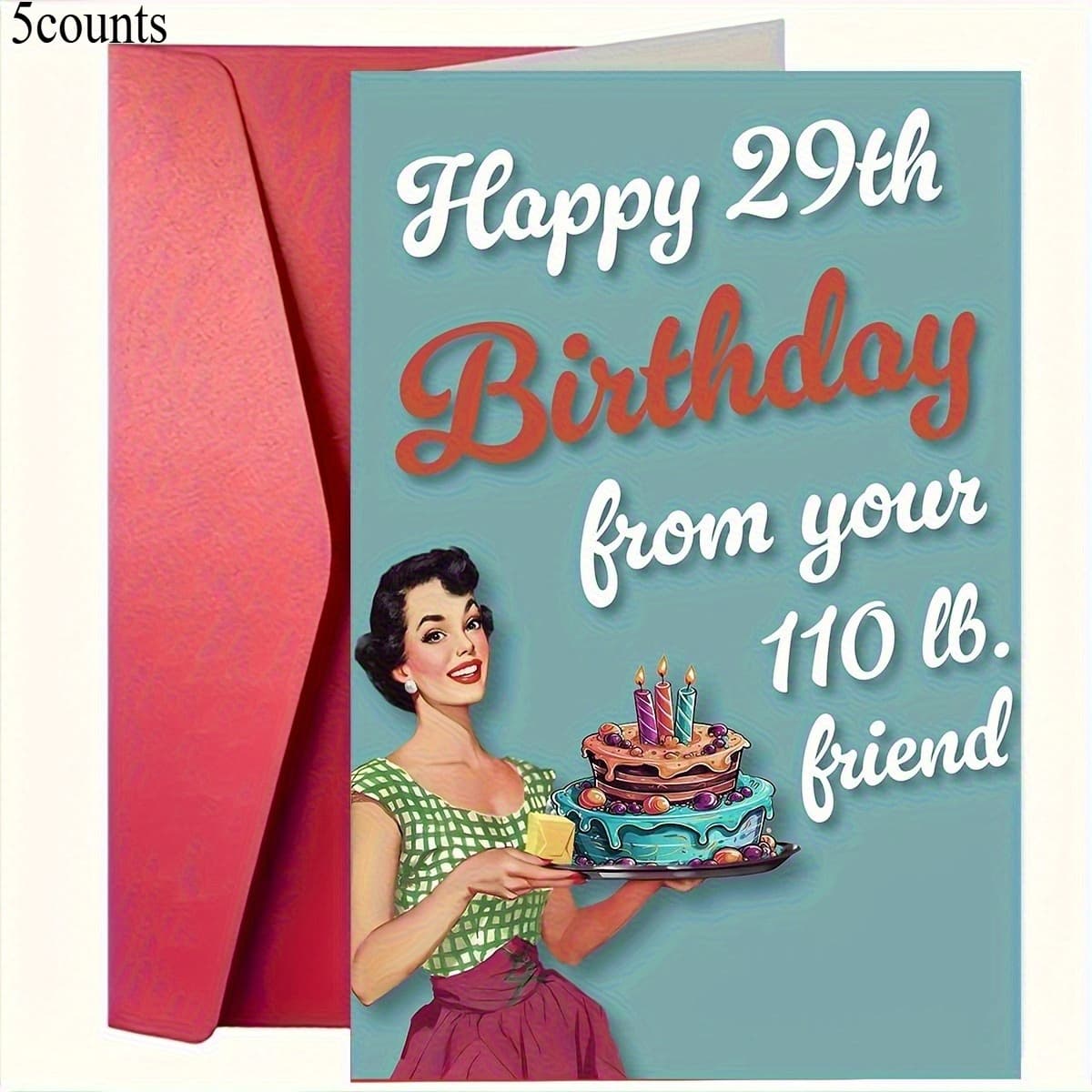 TEMU 5pcs, Interesting Best Friend Birthday Cards, Birthday Gifts For Women, Her And Friendship, Small Business Supplies, Thank-you Cards, Birthday Gifts, Cards, Unusual Items, Gift Cards