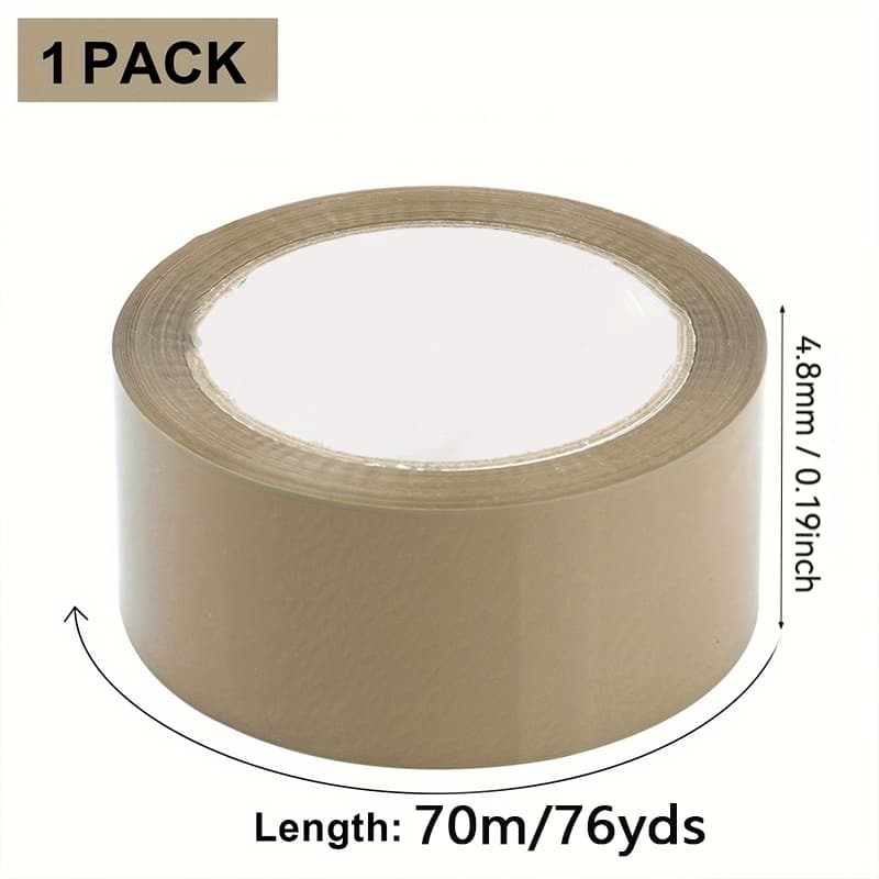TEMU [high Strength Adhesive] Brown Packaging Tape 1.89in X 76ft Heavy Duty Shipping Moving Use Compatible With Tape Dispensers Sealing Boxes Office Durable -- Avoid Scattered Boxes Embarrassment