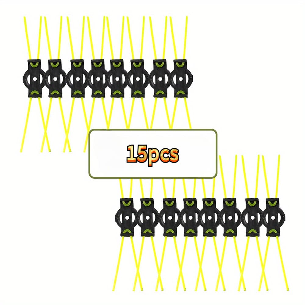 TEMU 15pcs Lawn Mower Weeding Rope Set, Easy Weeding Rope, Multifunctional Weeding Rope, Durable Plastic Rope, , Weeding, Suitable For Lawn Care And Gardening Maintenance Needs