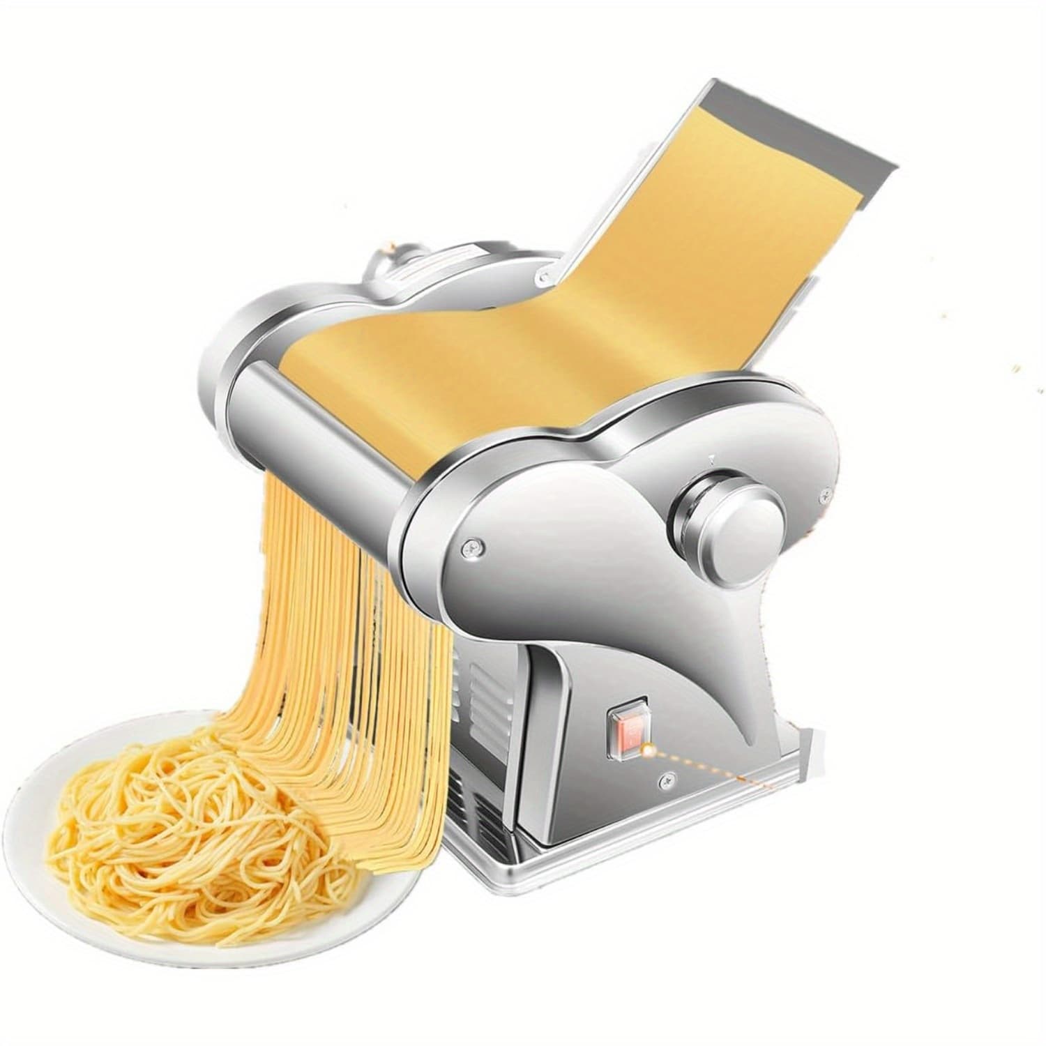 TEMU Pasta Maker Machine, Family Noodle Maker Pasta Dough Spaghetti Roller Pressing Machine Stainless Steel For Home Use