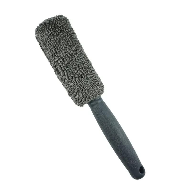 TEMU [durable Build] Portable Wash Brush With Ergonomic Handle - Lightweight Polyester Tool For Auto Detailing, Wheel Care Accessory, Wash Equipmen