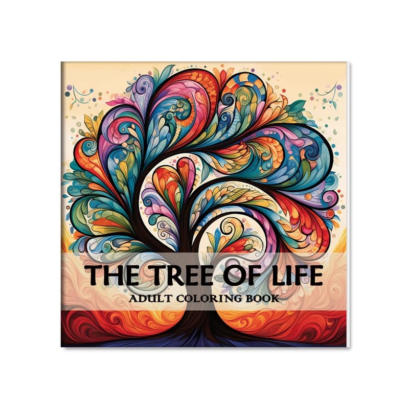 TEMU Tree Of Life Series Adult Coloring Book | Stress Relief And Relaxation, Psychological , With Amazing Abstract Patterns, Festive Inspirational Gift, Edition