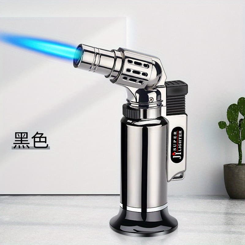 TEMU Hand Held Mini For Cooking Creme Brulee Soldering Welding Resin Art Adjustable Flame With Ignition Lock(butane Gas Is Not Included)