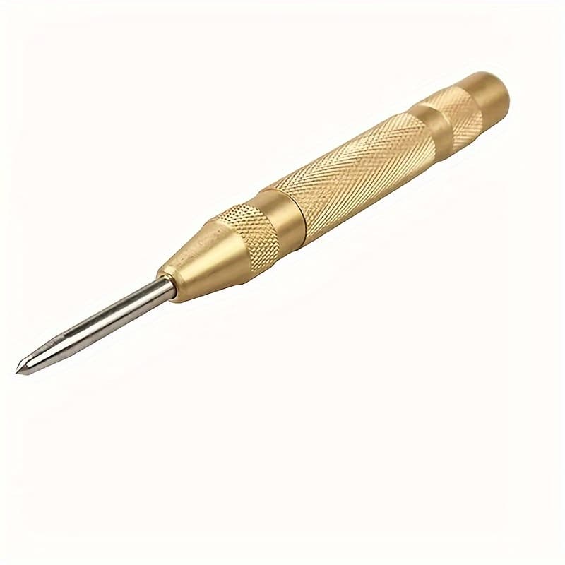 TEMU 5-inch Automatic Center Punch With Spring Mechanism - Steel, Perfect For Marking And Starting Holes - Suitable For Lovers And Professionals - Great For Wood And Metal