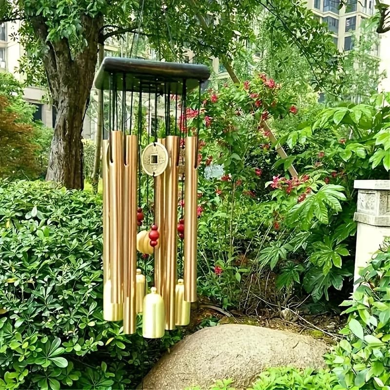 TEMU Large Bell Wind Chimes - Outdoor Decor Tubes For Garden, - Durable, Art Perfect For Holiday Gift