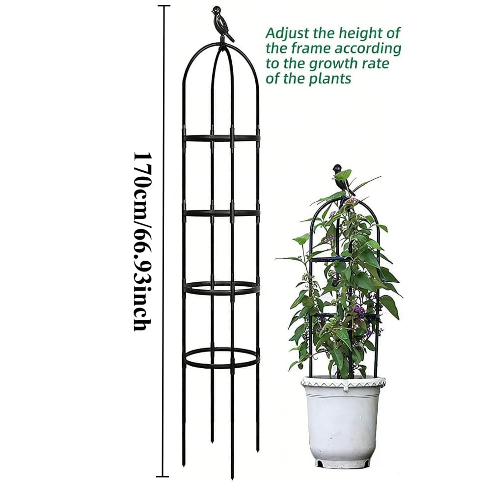 TEMU 2pcs Garden Trellis 67in | Heavy Duty Plant Trellis For Climbing Plants, Suitable For Potted Tomatoes, , Vines, Flowers, Vegetables | Durable Metal Frame By Lalahoni