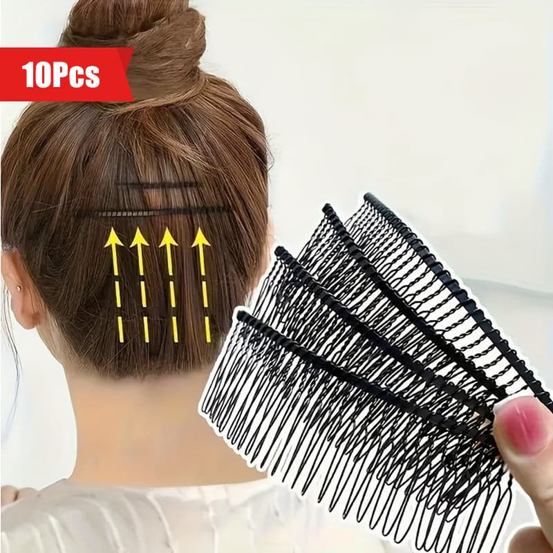 TEMU 10pcs Minimalist Hair Clip Set - Solid Color, , Messy Hair, Anti Slip Rectangular Hair Clip - Perfect For Bangs And High Buns