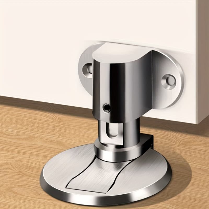 TEMU [popular ] 1pc 201 Stainless Steel Adjustable , Anti-collision Suction, Punch-free Strong For Home Use