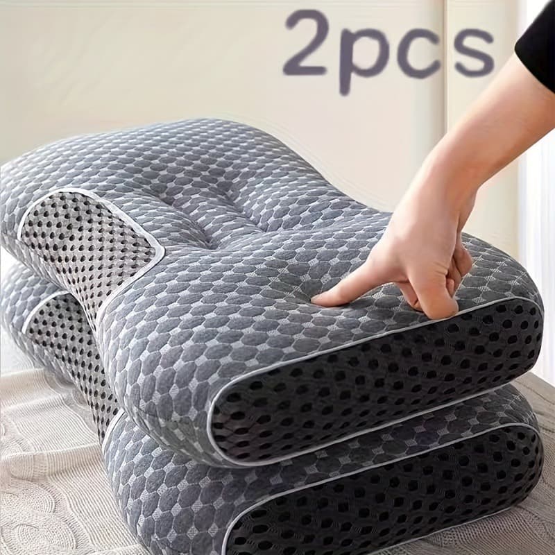 TEMU And Another At No Cost, Resulting Soft Massage Neck Pillows For Couples - Featuring Adjustable Ergonomic Support, Premium Pillow Core, Removable Cover, And Ensuring A Comfortable Night'