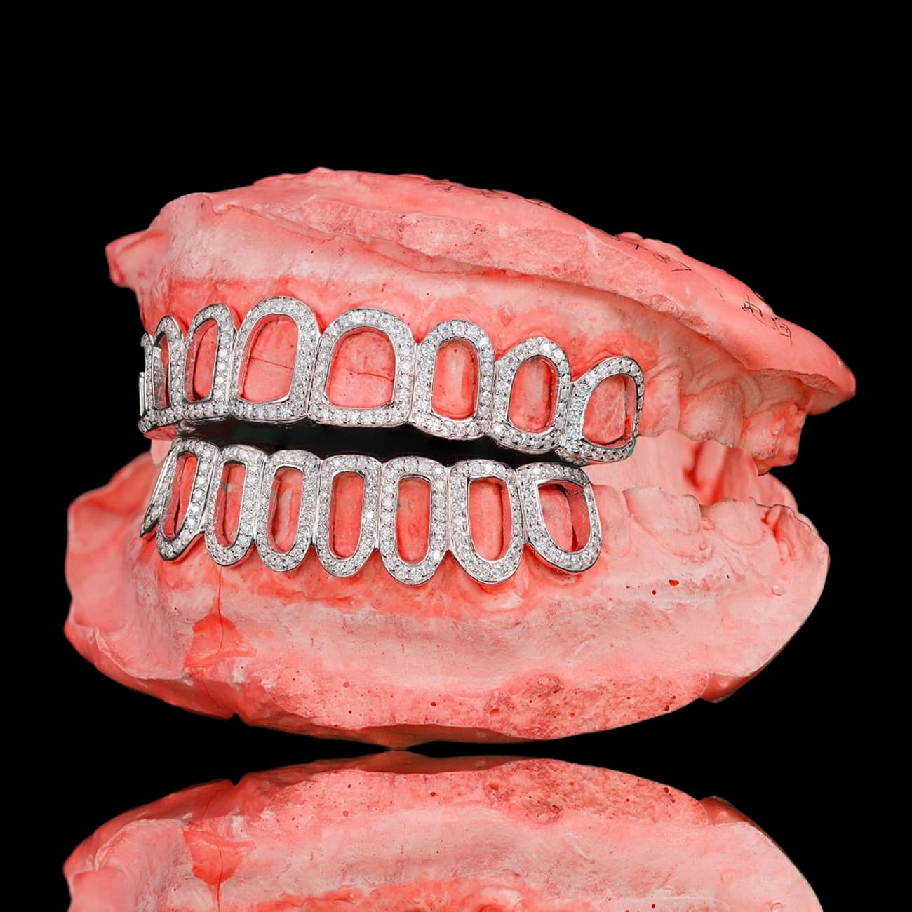 TEMU 2pcs/ Set Golden Silvery Color Plated 8 Bottom Open Face Grills Dental Teeth Grillz For Men Women Body Jewelry