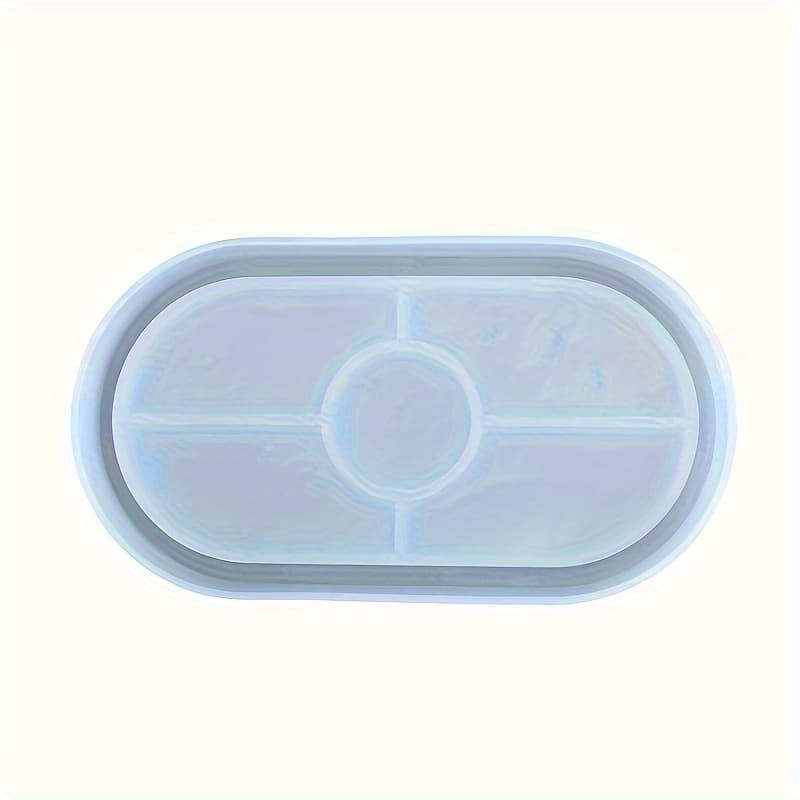 TEMU Silicone Resin Casting Molds - 1pc Diy Oval Tray Coaster Molds For Jewelry, Desk Organizer, And Epoxy Craft Making
