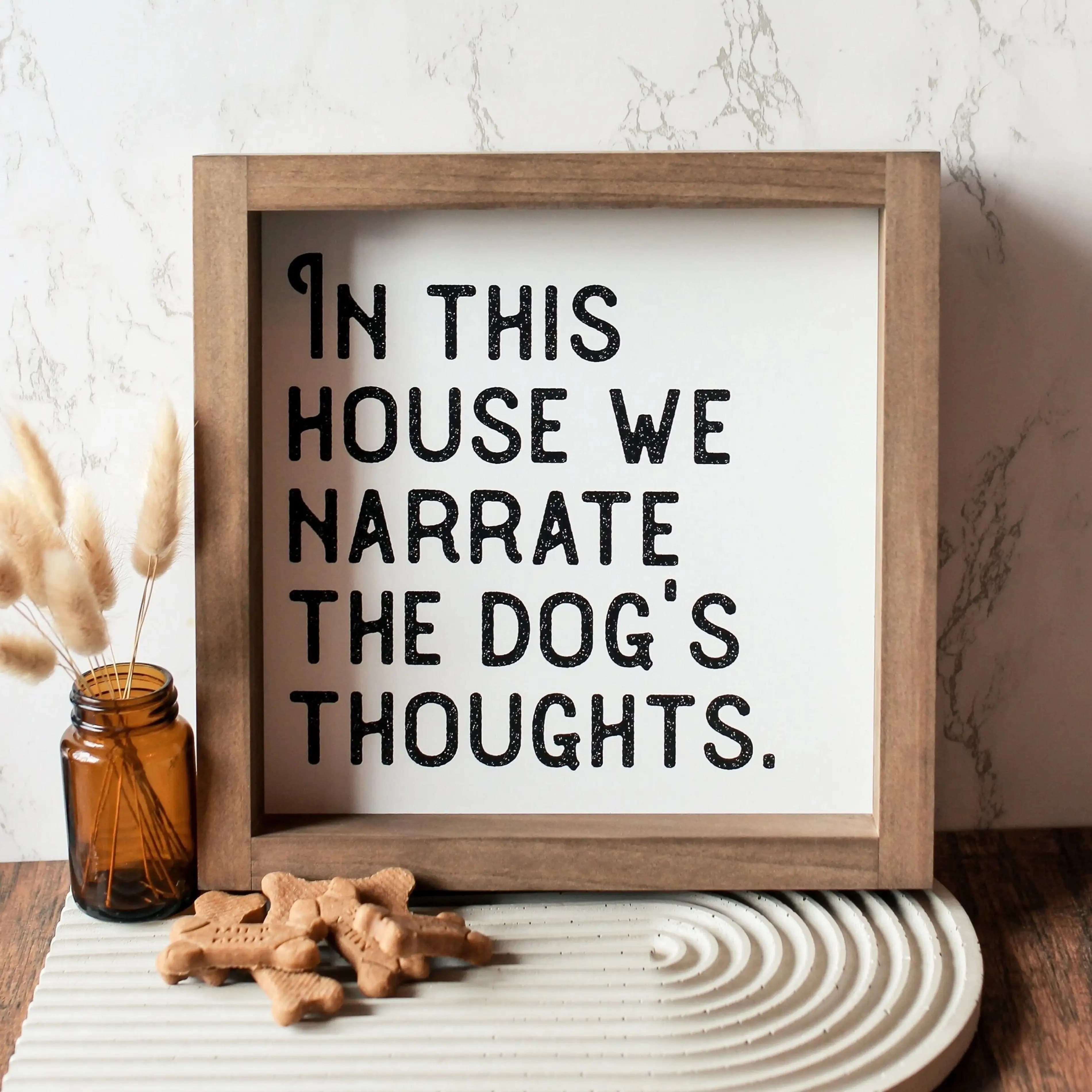 TEMU Country Wooden Sign, Pet Theme Wall Art, Humorous Farmhouse Decor, Desktop Plaque, English, Home Kitchen Decoration