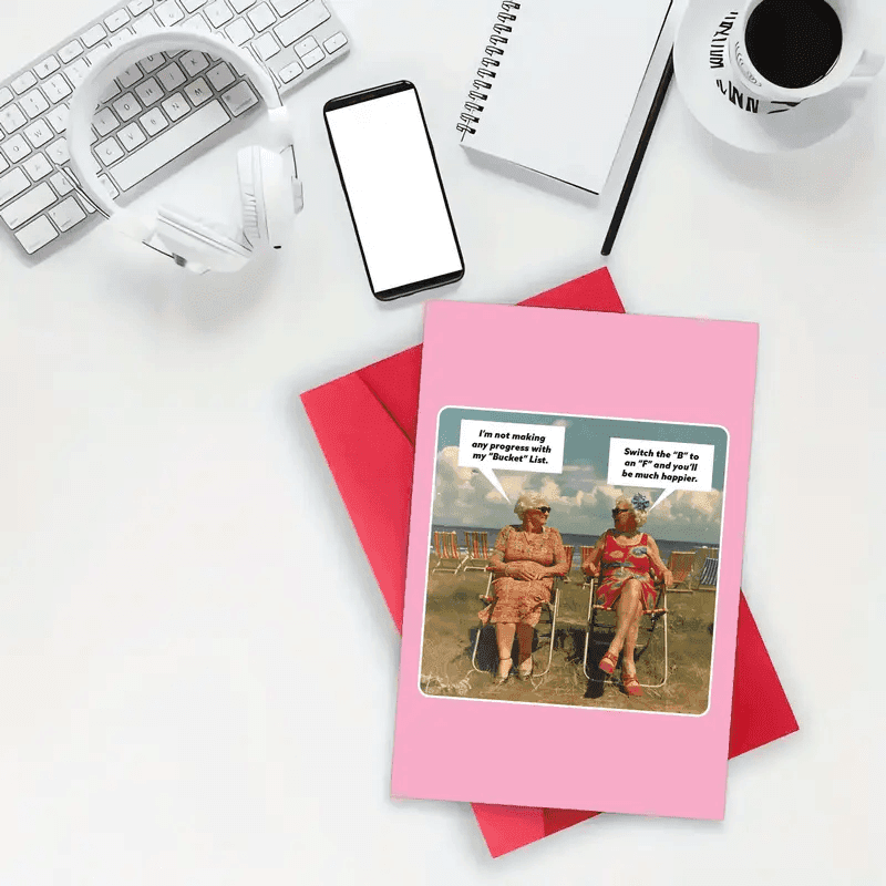 TEMU A Set Of 4pcs (2 Humorous Greeting Cards And 2 Envelopes) That Are Cheeky And For Birthdays, Ideal For , , And Spouses, Featuring Jokes, Office Supplies, Quirky Items