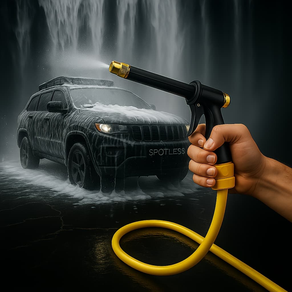 TEMU 1 High Pressure Car Wash Foam Gun With Adjustable Nozzle- Heavy Duty And Foam System, Ergonomic Grip, Compatible With Garden Hose, Used, Suvs, Rvs, Motorcycles, Yards, , Pet Cleaning
