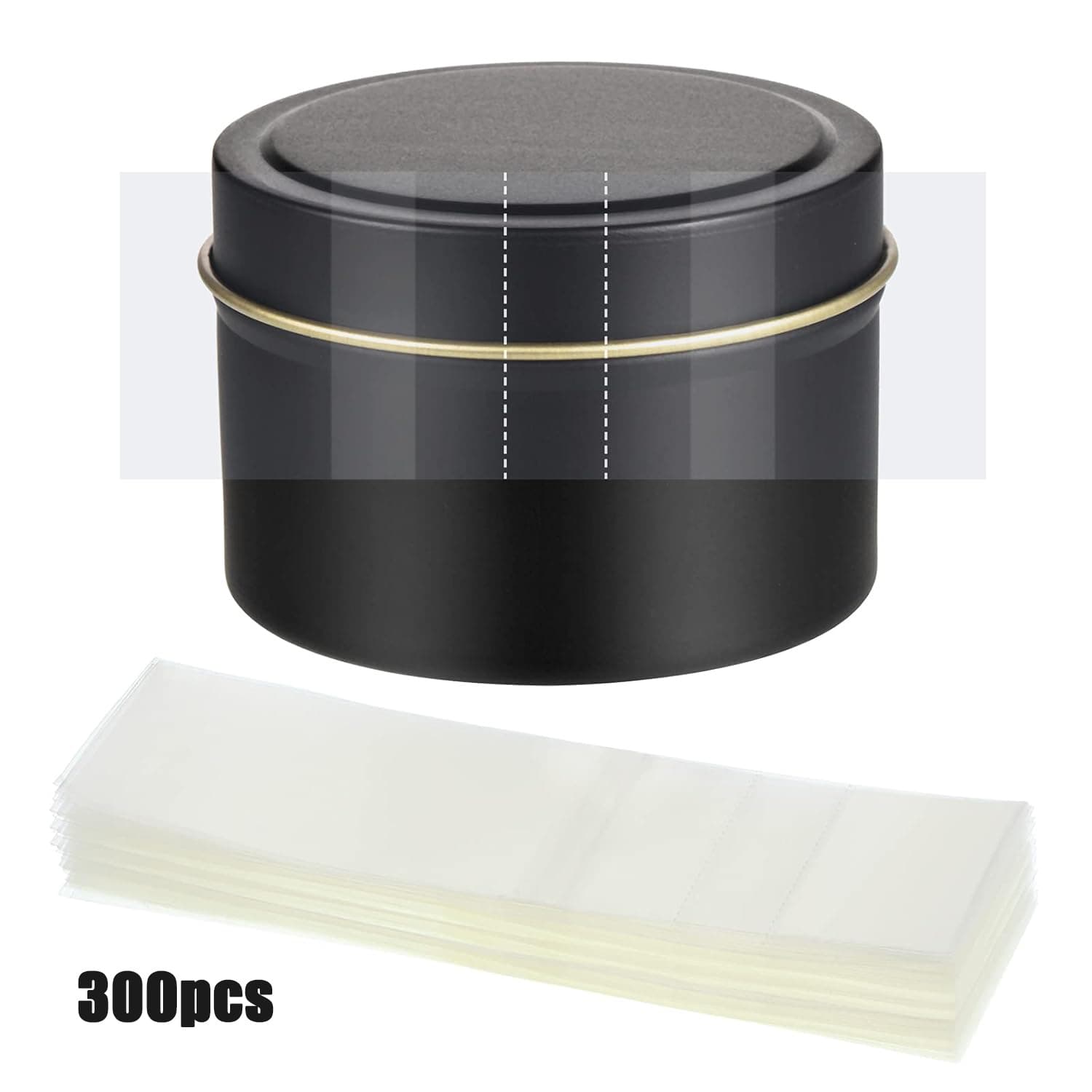 TEMU 300pcs Transparent Pvc Perforated Heat-shrink Packaging, Heat-shrink Sealing Band Kit, Suitable For Bottles, Jars, Tubes, Pots And Tins (4..1 Inches, Diameter 2-1/ 2 To 2-3/ 4 Inches)