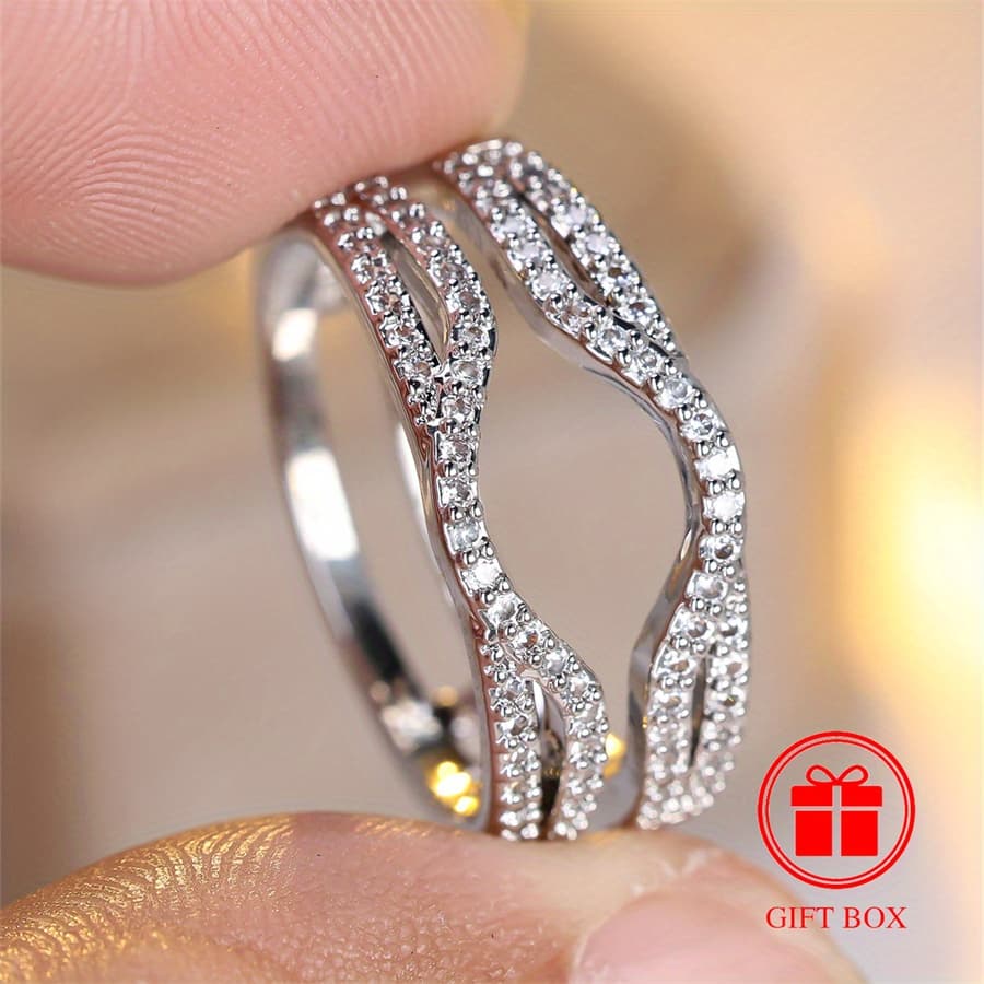 TEMU Stylish White K Plated Synthetic Ring With Diverse Colored Oval-cut Stone, Suitable For All And Festive Occasions, Adds Charm To Your Look