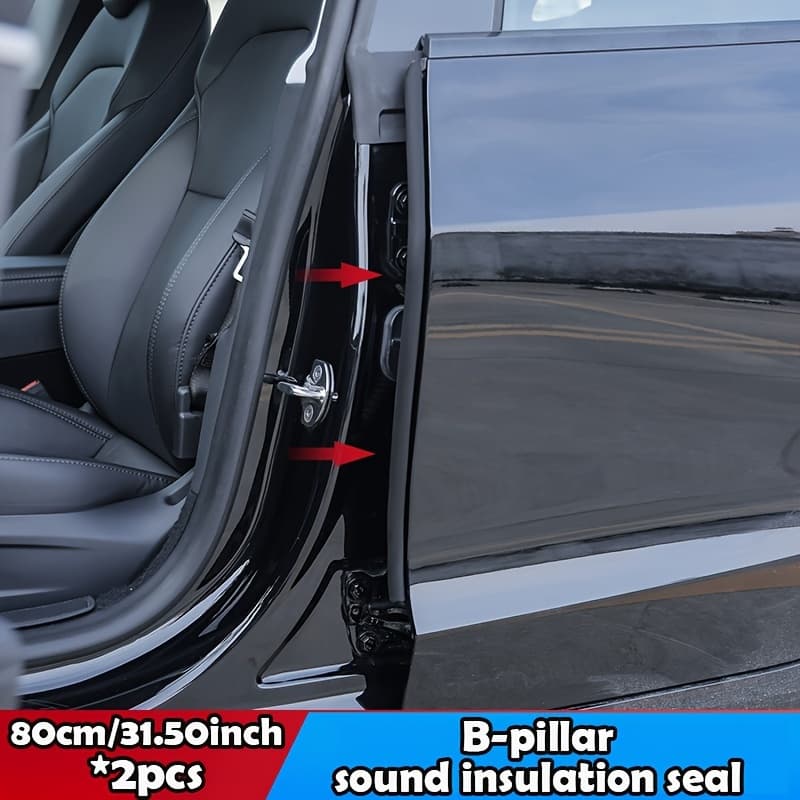 TEMU -inch Black Rubber Waterproof Soundproof Strip, Suitable For Car Decorative Sealing Strips For All Vehicles, Applicable To Car Door Edge Sealing Strips - Christmas Thanksgiving