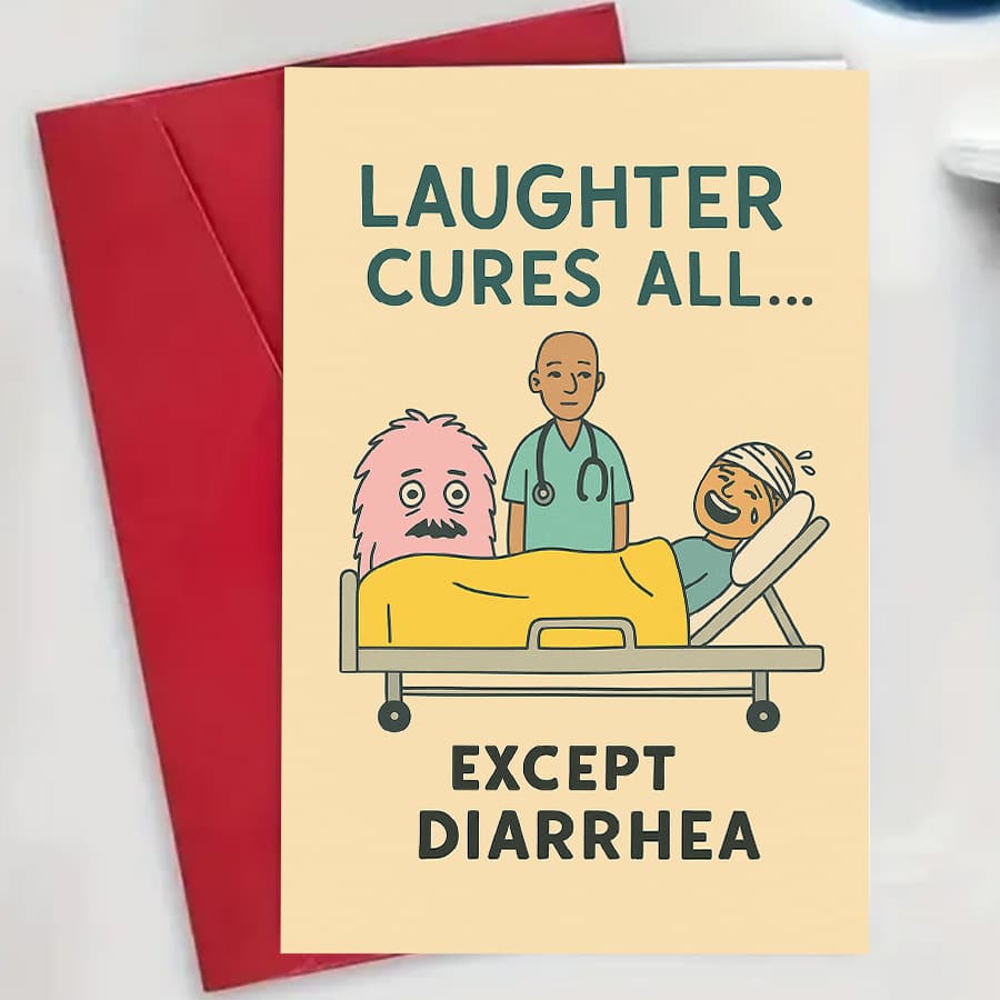 TEMU 1pcfunny Card With Humorous Quote Perfect For And Coworkers To Hospital Or Recovery Days And Spread Cheer And Supportenvelope + Card