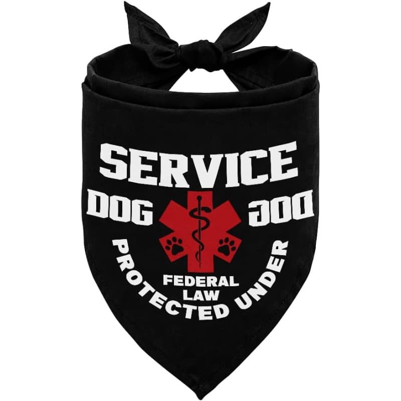TEMU 1pc 24.8×11 Inch Dog Bandana, Service Dog Bandana, Classic Printing Scarf For Pets Accessories Gift