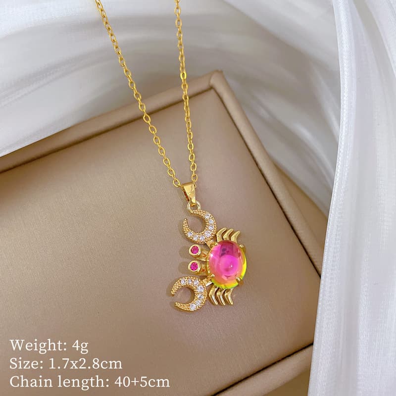 TEMU 1pc Cute Pendant Necklace For Women, Zodiac Jewelry Gift For Birthday, Anniversary, Party, Valentine's Day, Christmas