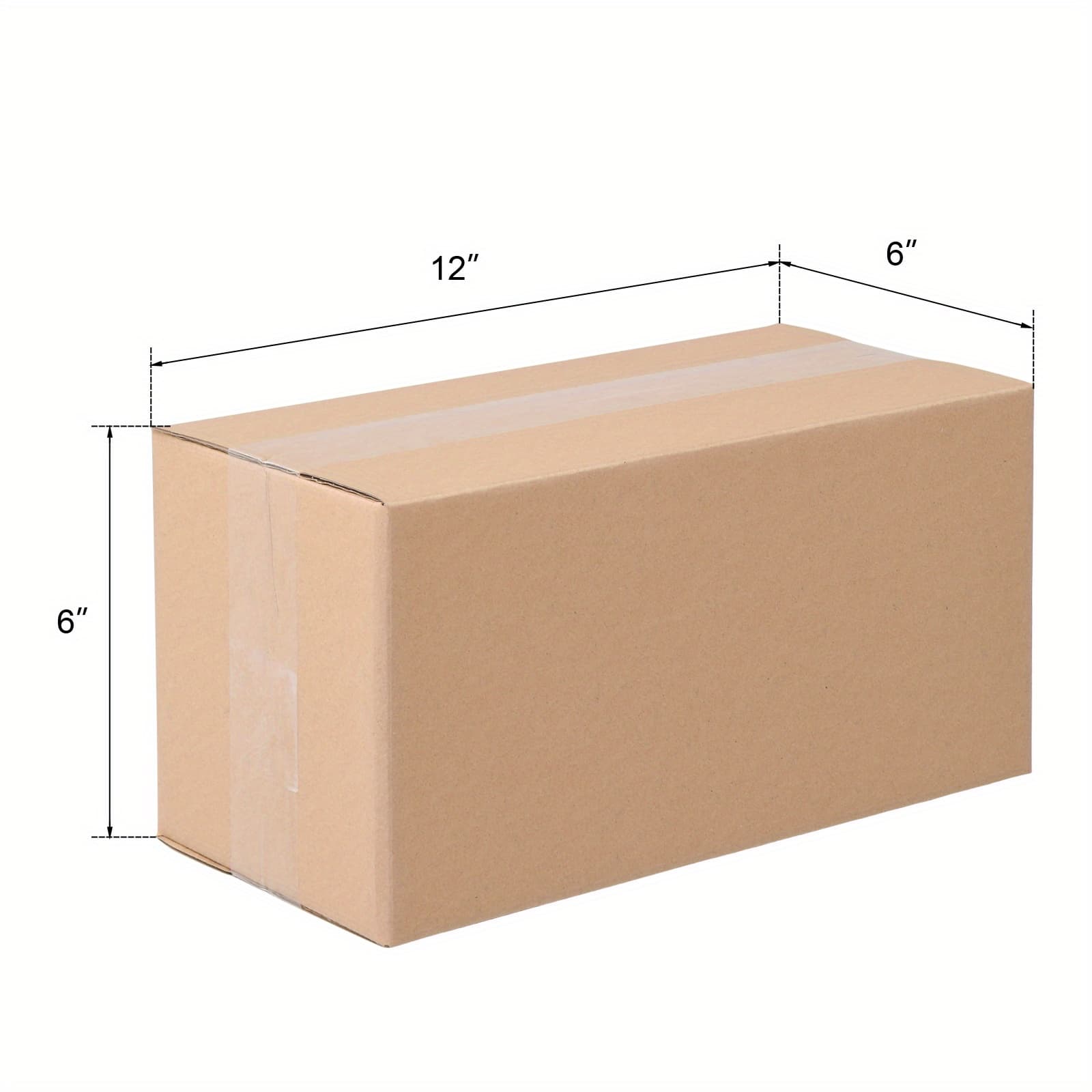 TEMU 50pcs 12" X 6" X 6" (30.5x15.2x15.2cm) 3mm Thick Corrugated Cardboard Box | Paper Color, Material: Paper, Brand: Leadzm