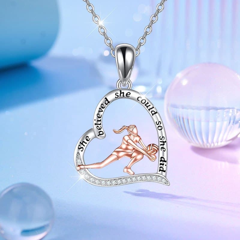 TEMU A Stylish And Unique Necklace Volleyball, Perfect For Parties And Special Occasions, Making It An Exquisite Gift For Christmas Or Birthdays