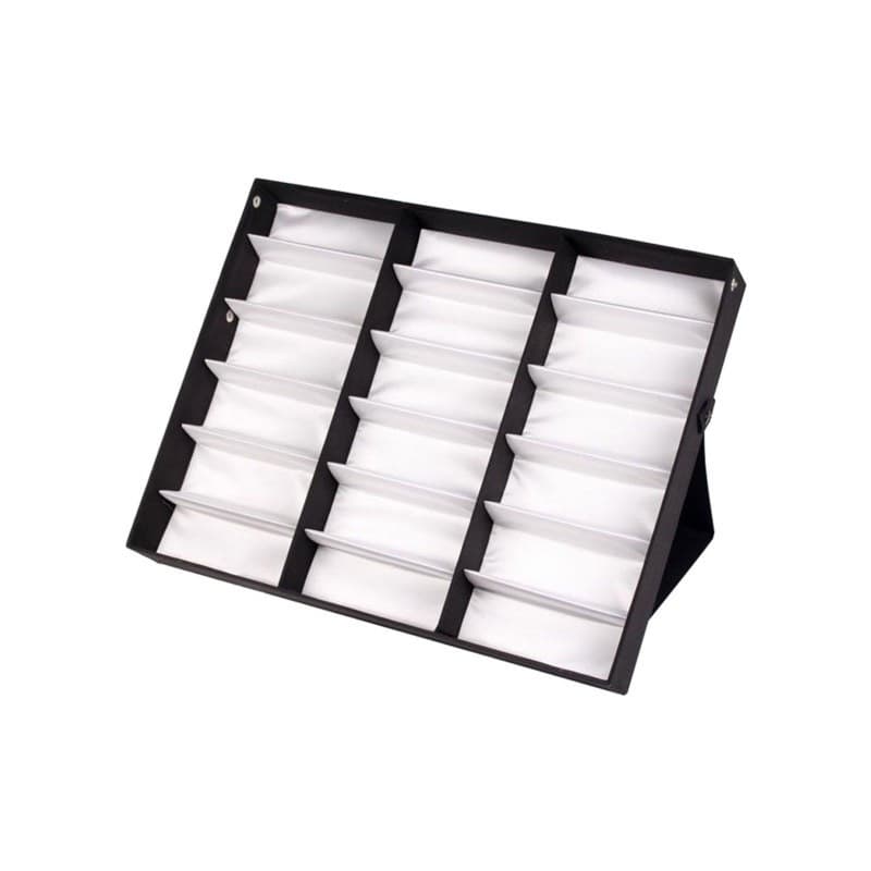 TEMU 18 Grids Eyeglass Display Box Showcase Organizer Velvet Eyeglasses Collector Showcase Organizer Jewelry Tray Stand