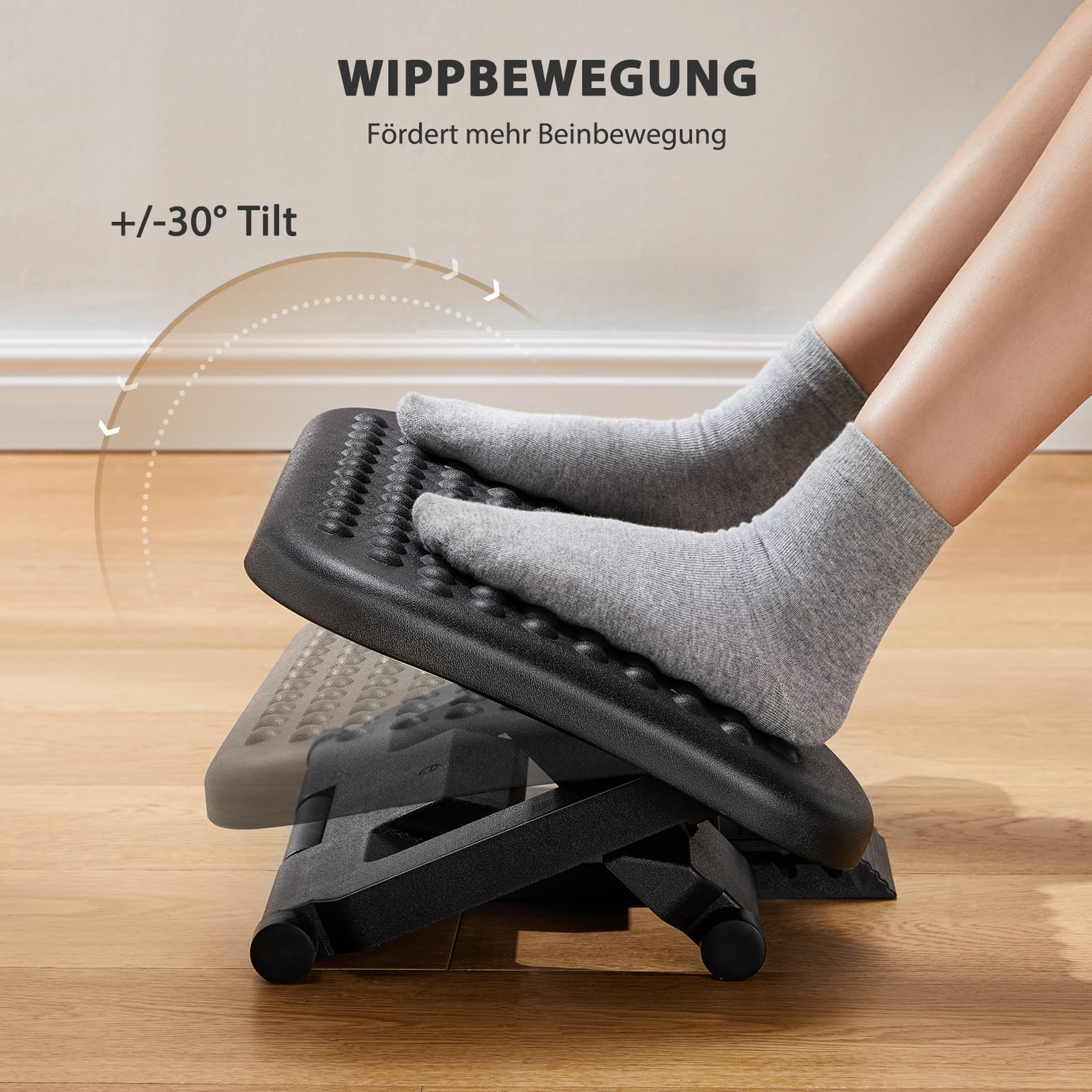 TEMU 3 Height Adjustable Deskfoot Pedals, Ergonomic Roller, Underdesk Footrest, Home Office Third Gearheight And Tilt Angleoutdoor Sports Air Furniture
