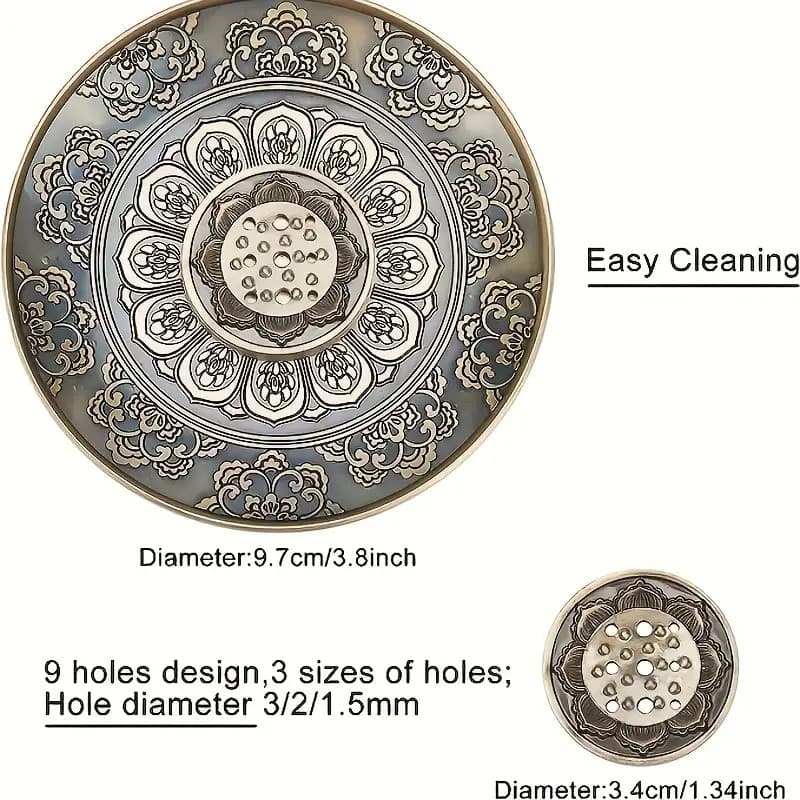 TEMU Incense Holder Set, Includes -hole Incense Stand And A Metal Incense Tray, Suitable For Yoga Rooms/offices, Alloy Material Durable, Exquisite And Elegant, Perfect As A Christmas/halloween Gift