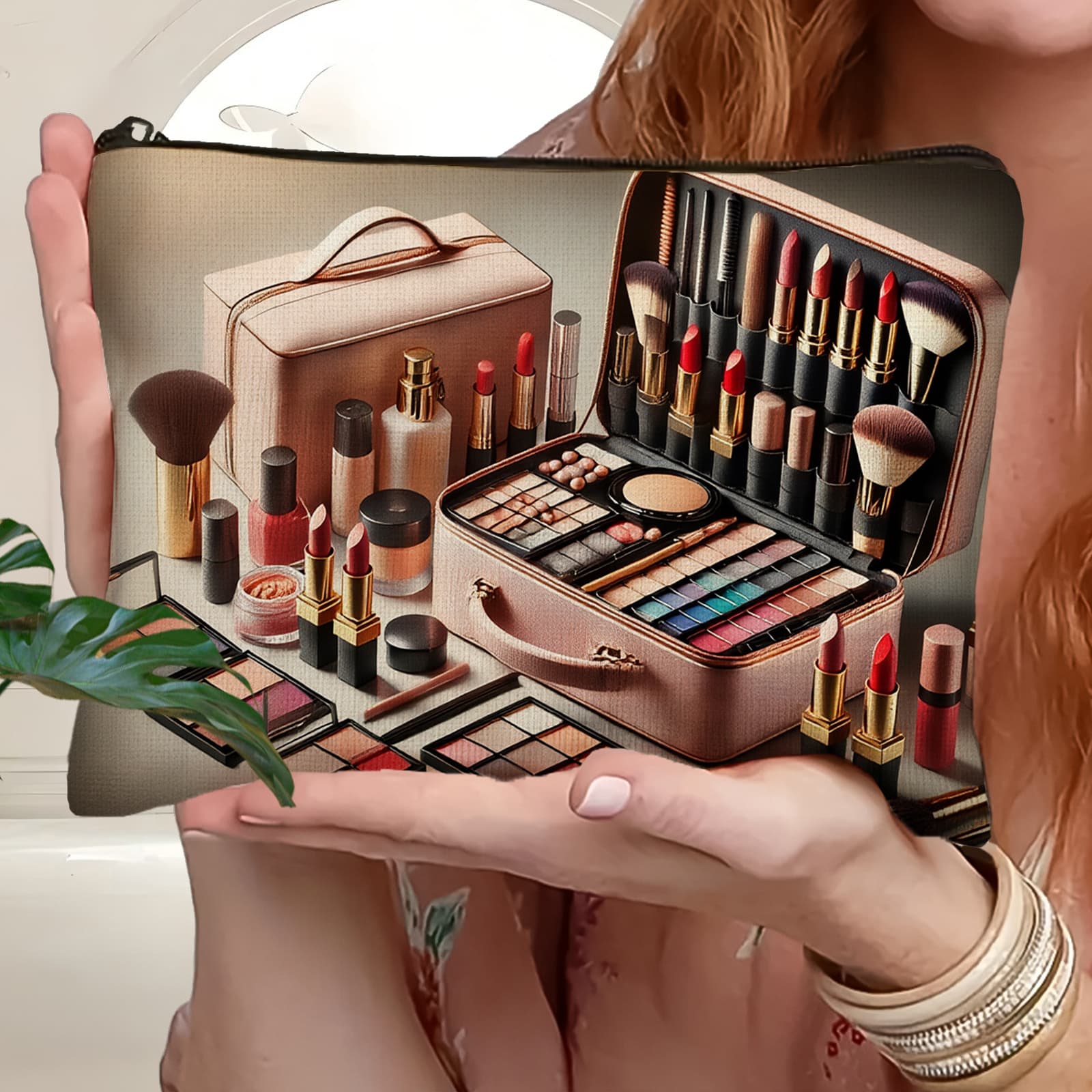 TEMU A Versatile Makeup Bag For Occasions, Ideal For Storing Toiletries While Traveling, Use Or As A Gift, For Nail Artists, Making It An Birthday Present