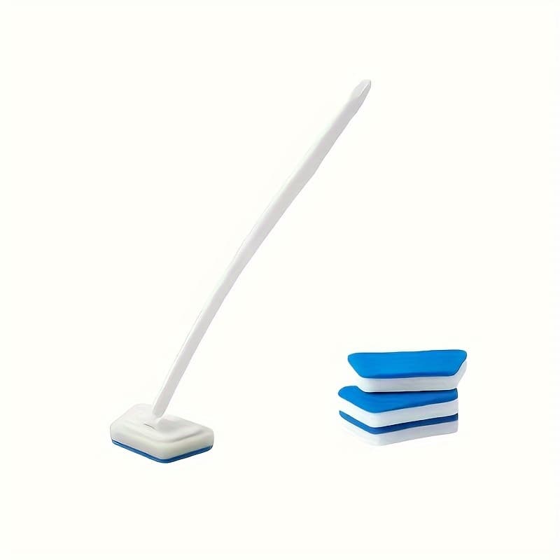 TEMU Multifunctional Bathroom Cleaning Brush Set, Long , Detachable Replacement Heads, Essential Household Cleaning Tool For Tiles, Floors, And Bathtubs
