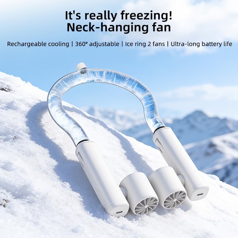TEMU Brushless Motor - , Durable Usb Charging, Soft Silicone Neck Strap - Ideal For Work, Travel, Sports, And Outdoor Activities, Outdoor Sports Fan|ergonomic Neckband Fan|durable